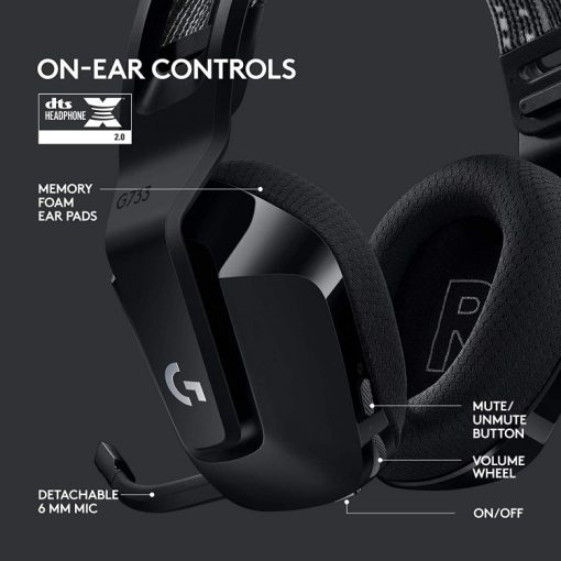 خرید هدست لاجیتک Logitech G733 Lightspeed - بی‌سیم - سیاه - تصویر 5